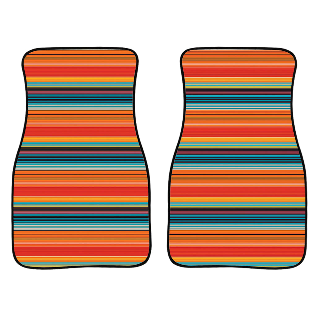 Ethnic Mexican Blanket Pattern Print Front Car Floor Mats