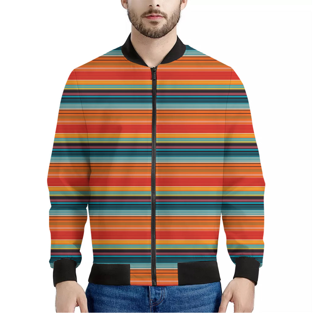 Ethnic Mexican Blanket Pattern Print Men's Bomber Jacket