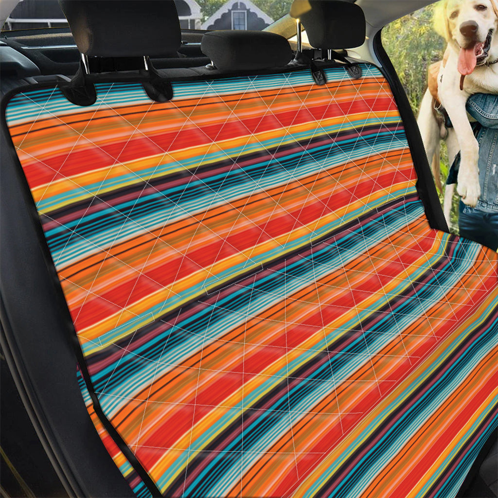 Ethnic Mexican Blanket Pattern Print Pet Car Back Seat Cover