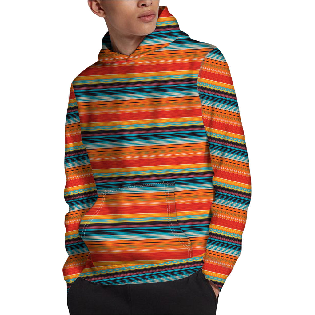 Ethnic Mexican Blanket Pattern Print Pullover Hoodie