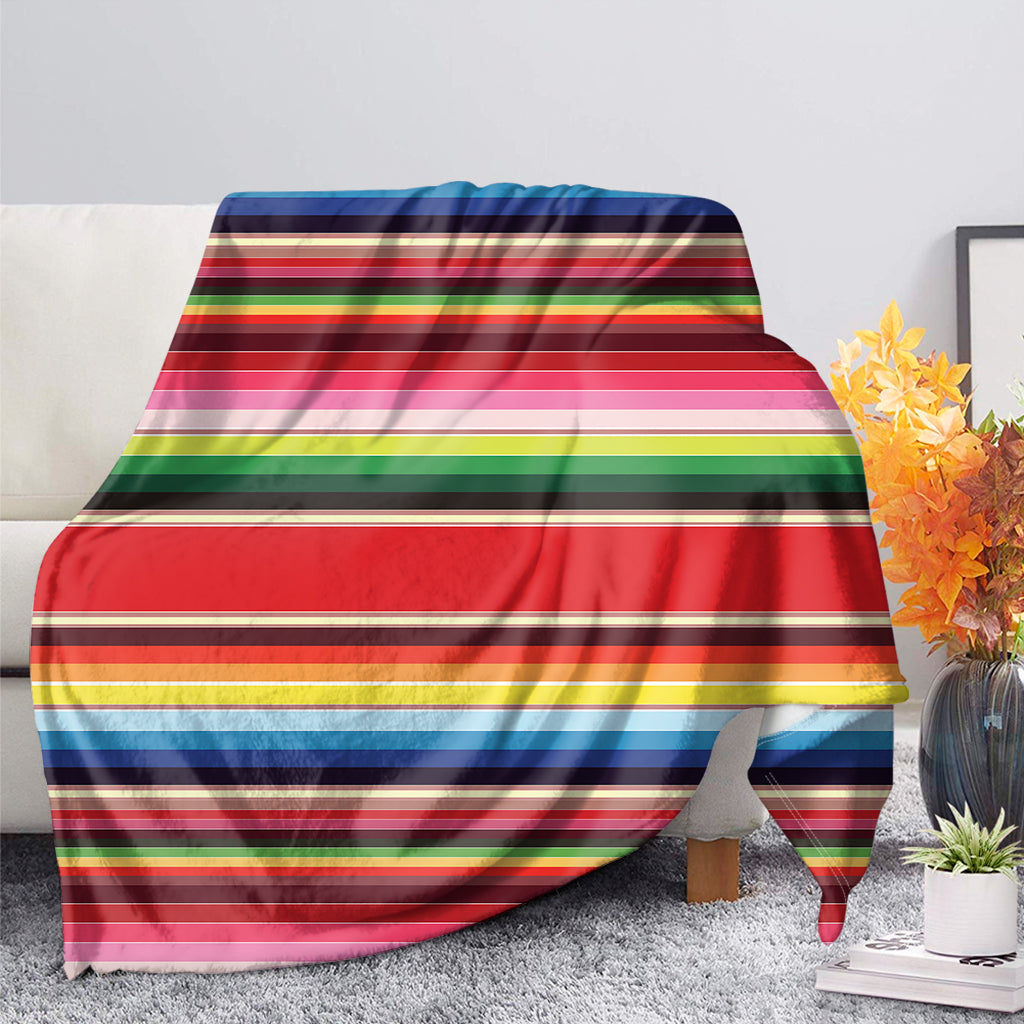 Ethnic Mexican Blanket Stripe Print Blanket