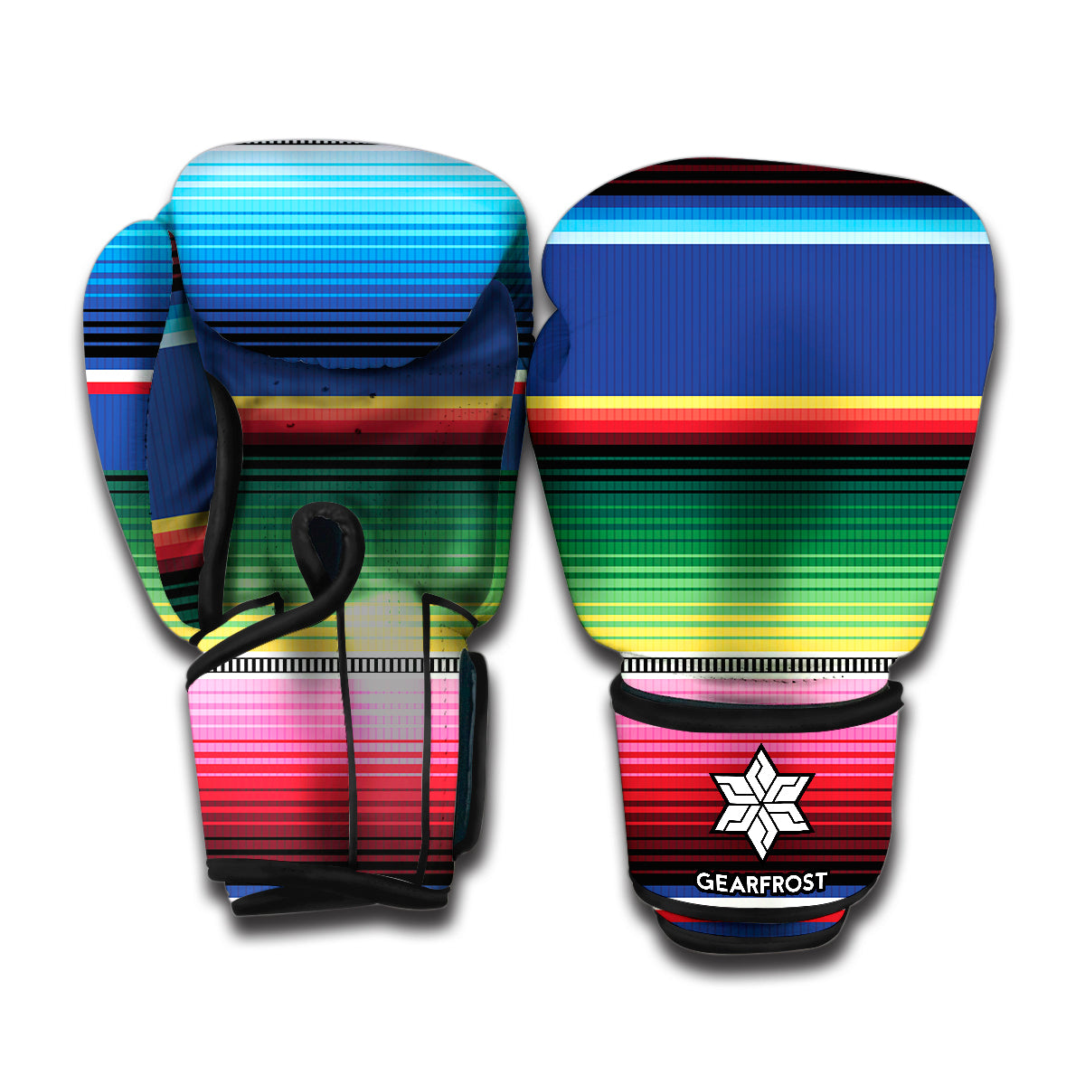 Ethnic Mexican Serape Pattern Print Boxing Gloves