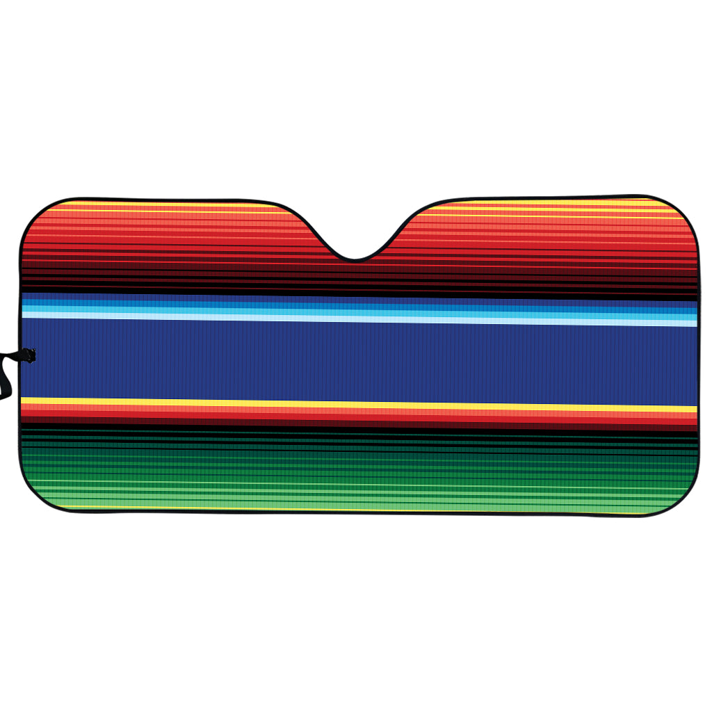 Ethnic Mexican Serape Pattern Print Car Sun Shade