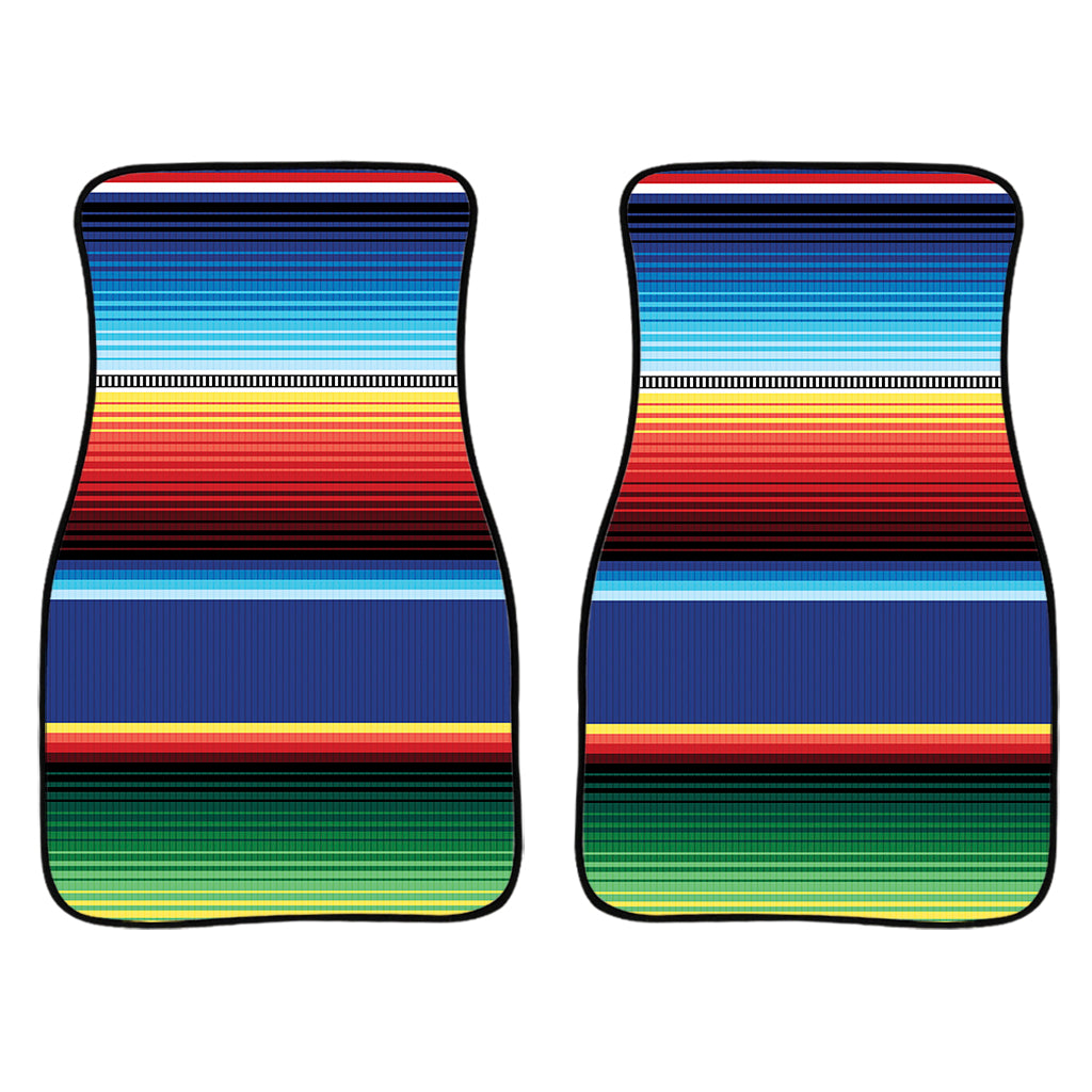 Ethnic Mexican Serape Pattern Print Front Car Floor Mats