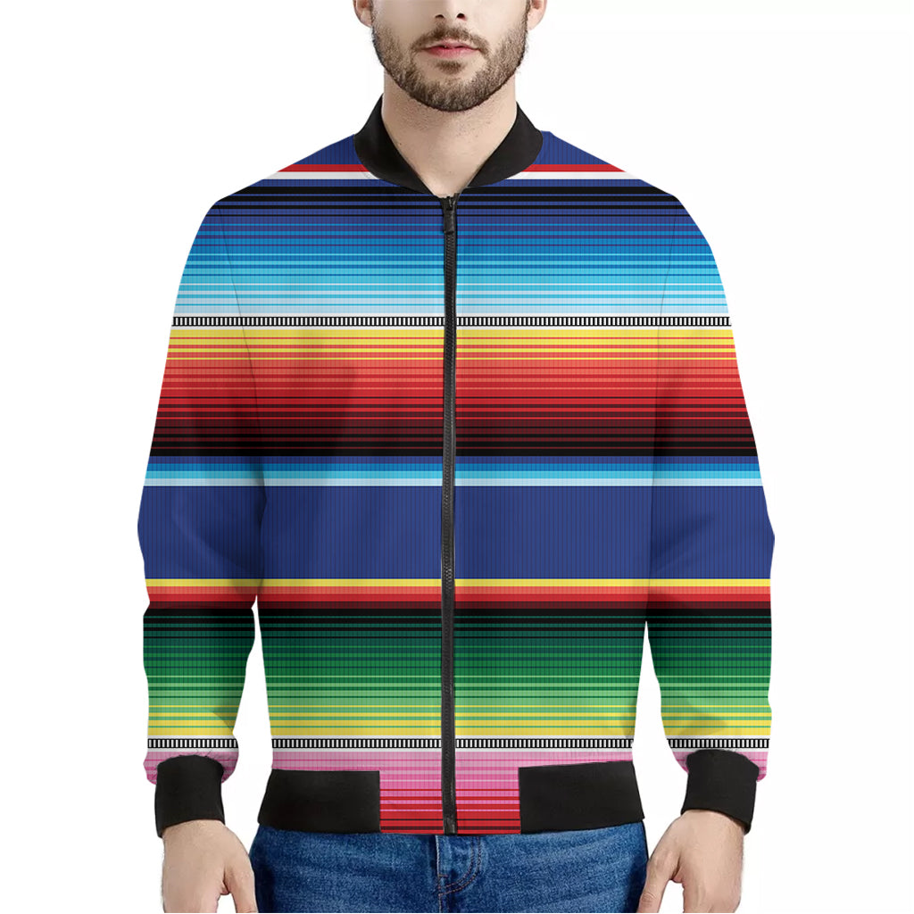 Ethnic Mexican Serape Pattern Print Men's Bomber Jacket