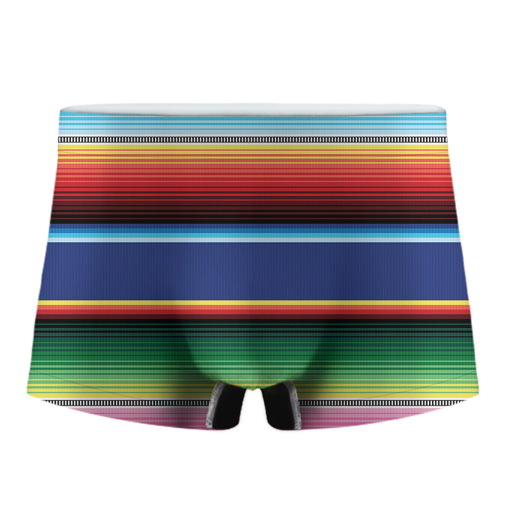 Ethnic Mexican Serape Pattern Print Men's Boxer Briefs