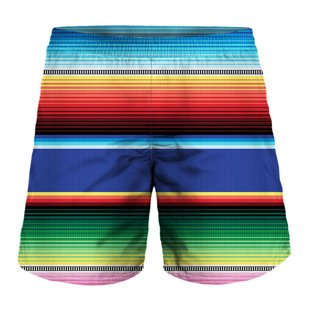 Ethnic Mexican Serape Pattern Print Men's Shorts