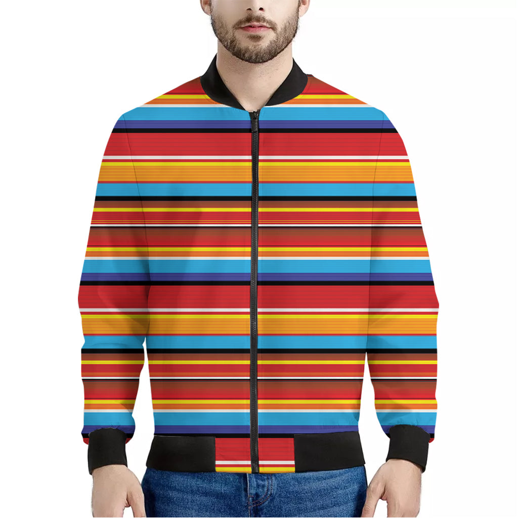 Ethnic Mexican Woven Pattern Print Men's Bomber Jacket