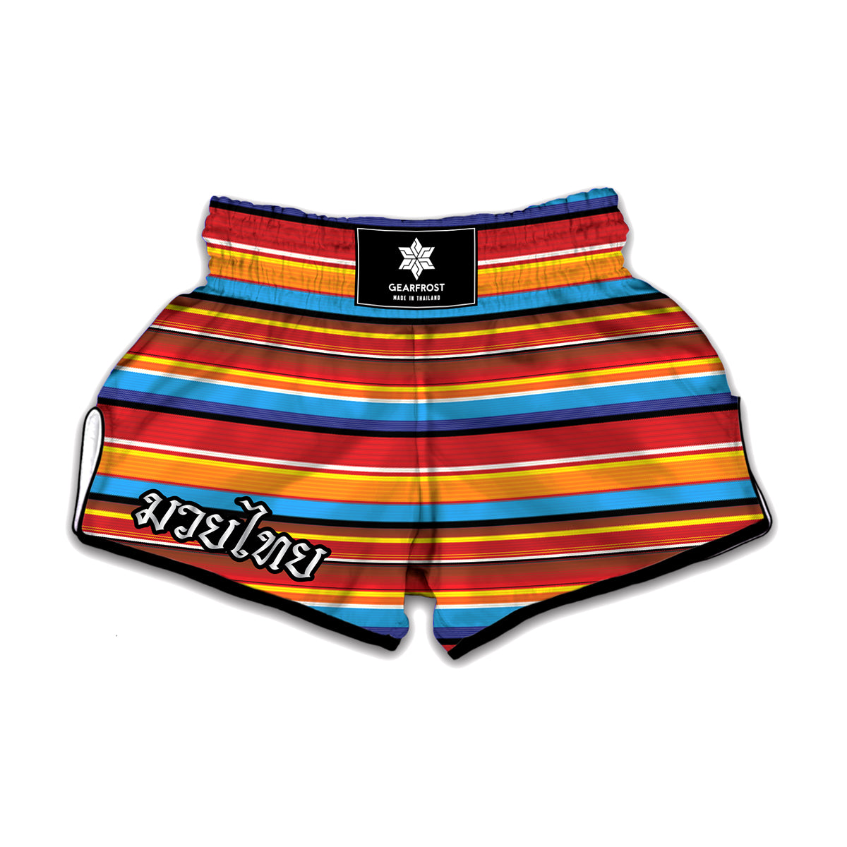 Ethnic Mexican Woven Pattern Print Muay Thai Boxing Shorts