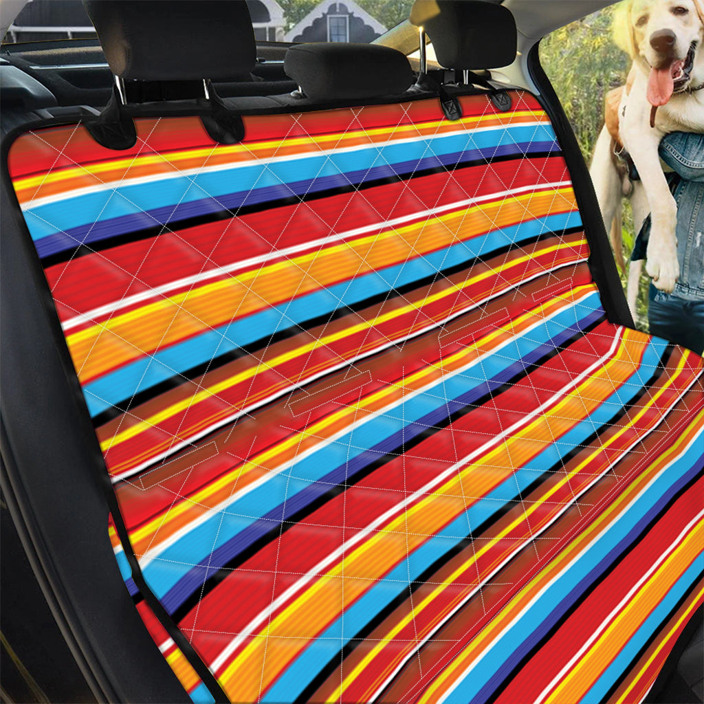 Ethnic Mexican Woven Pattern Print Pet Car Back Seat Cover