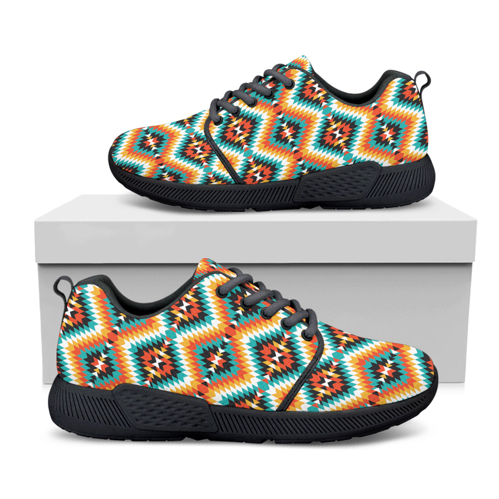 Ethnic Native American Pattern Print Black Athletic Shoes