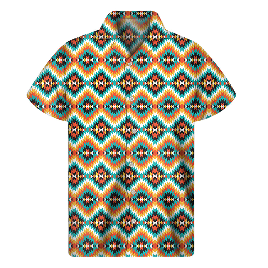 Ethnic Native American Pattern Print Men's Short Sleeve Shirt