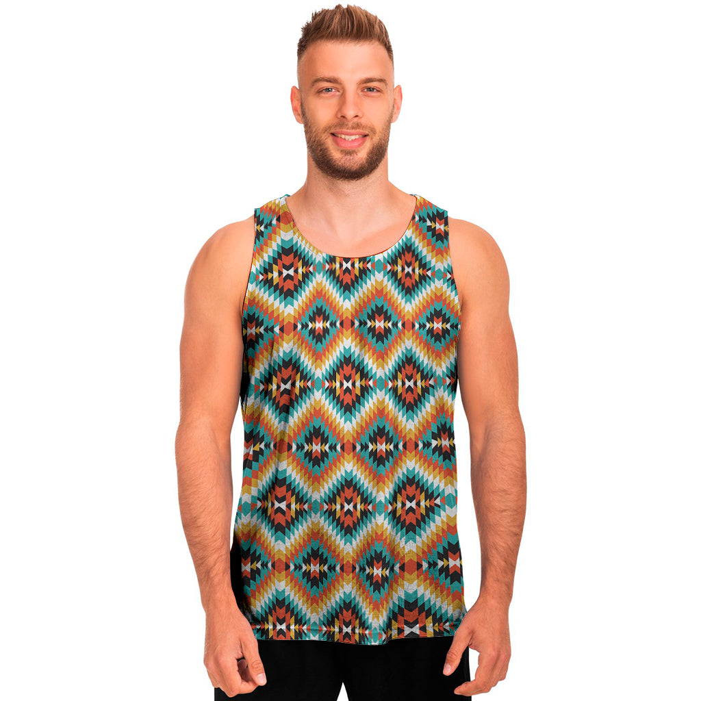 Ethnic Native American Pattern Print Men's Tank Top