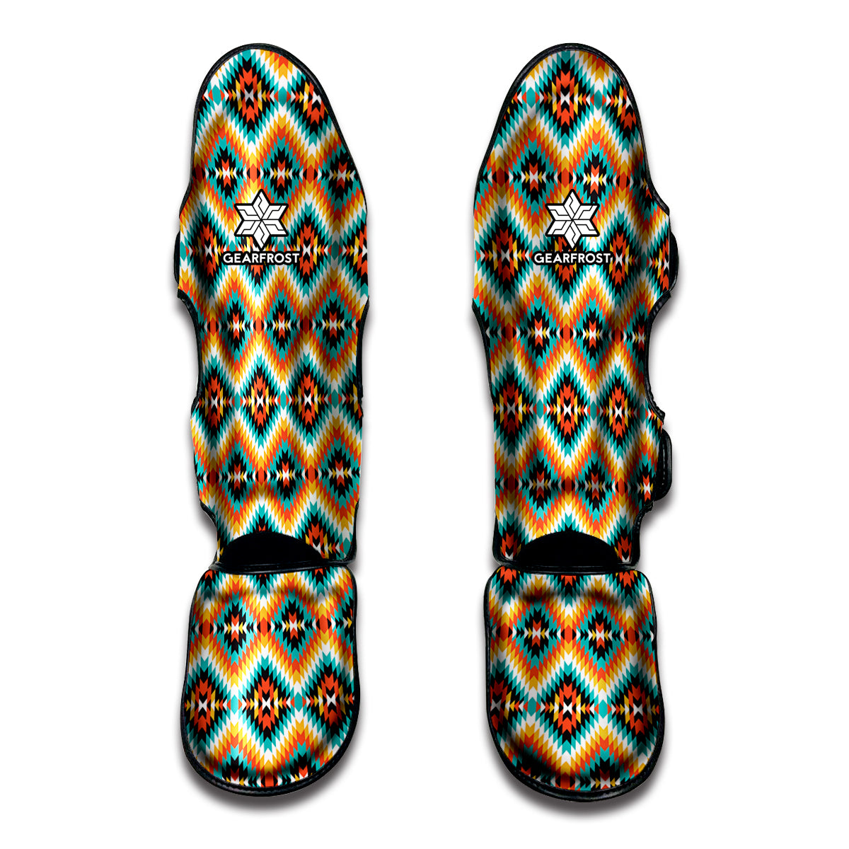 Ethnic Native American Pattern Print Muay Thai Shin Guards