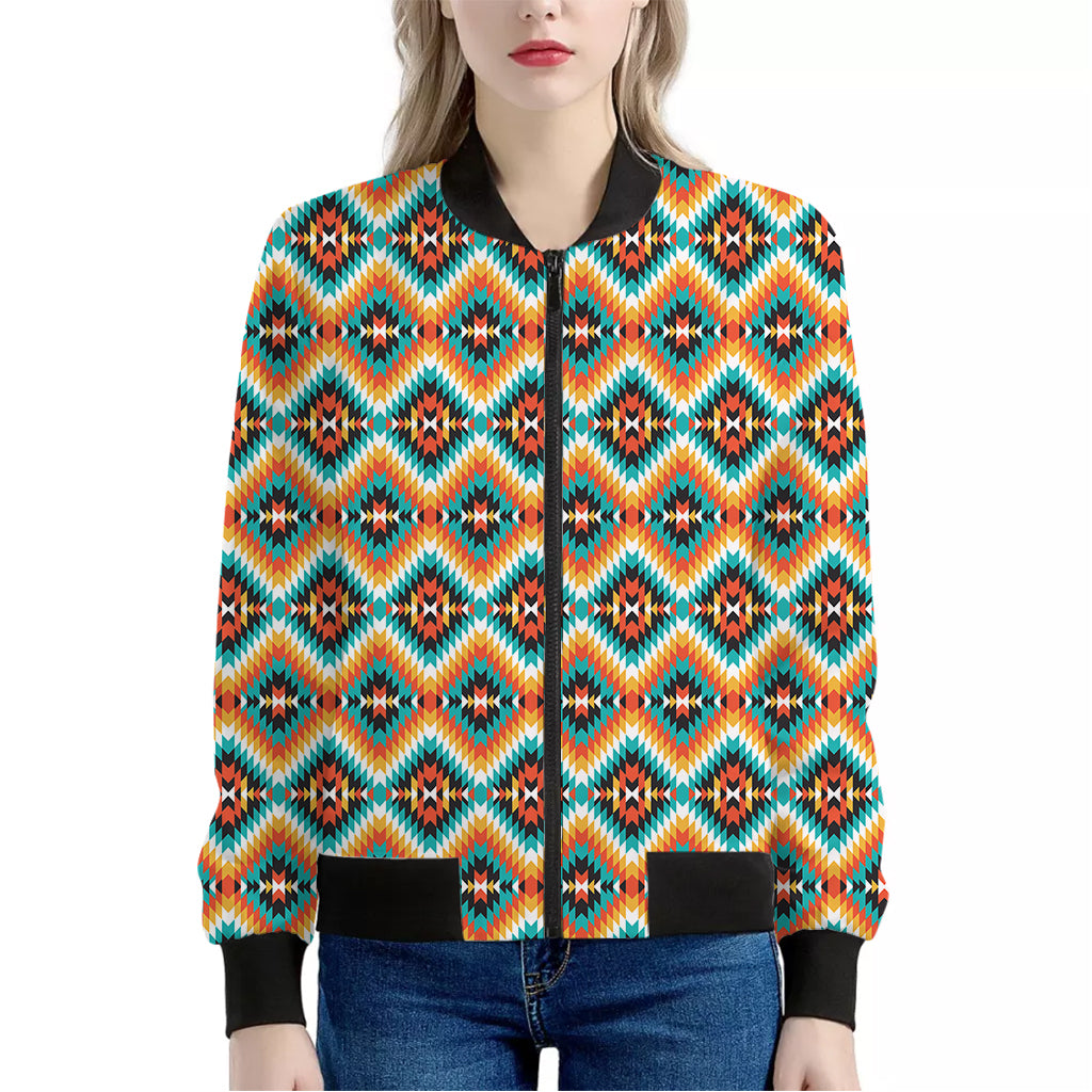 Ethnic Native American Pattern Print Women's Bomber Jacket