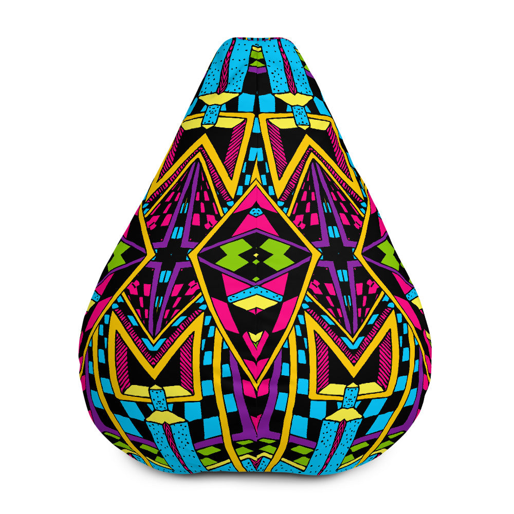 Ethnic Psychedelic Trippy Print Bean Bag Cover