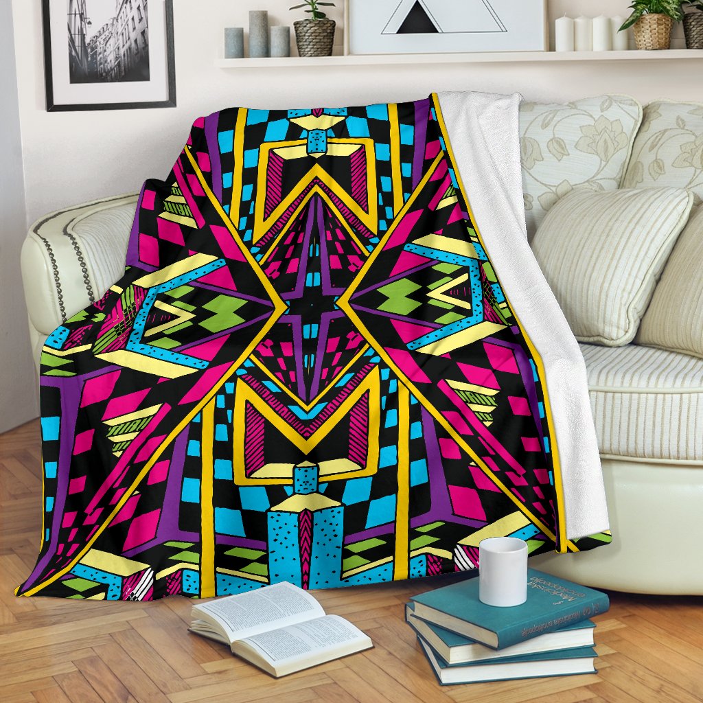 Ethnic Psychedelic Trippy Print Blanket