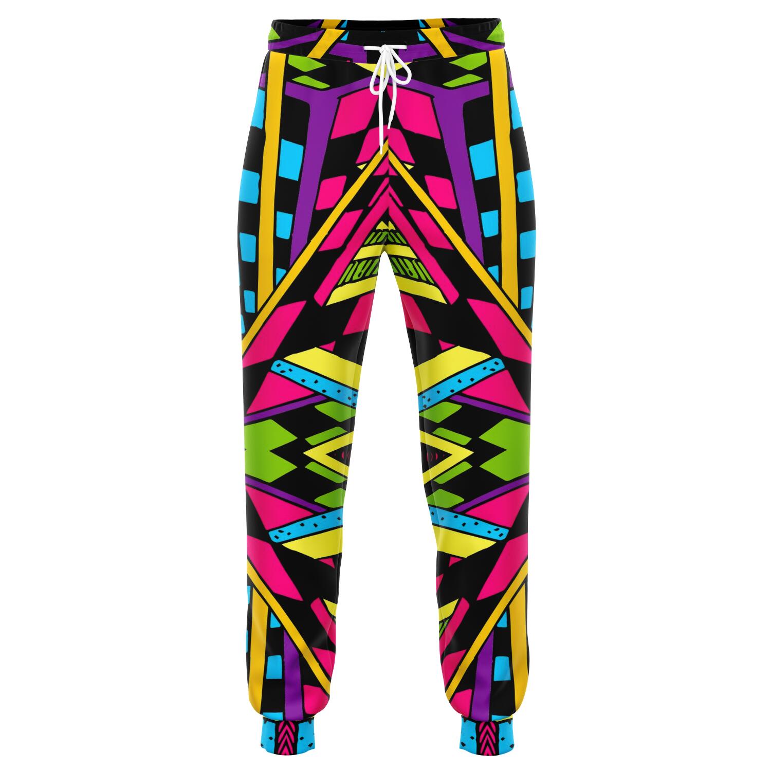 Ethnic Psychedelic Trippy Print Jogger Pants