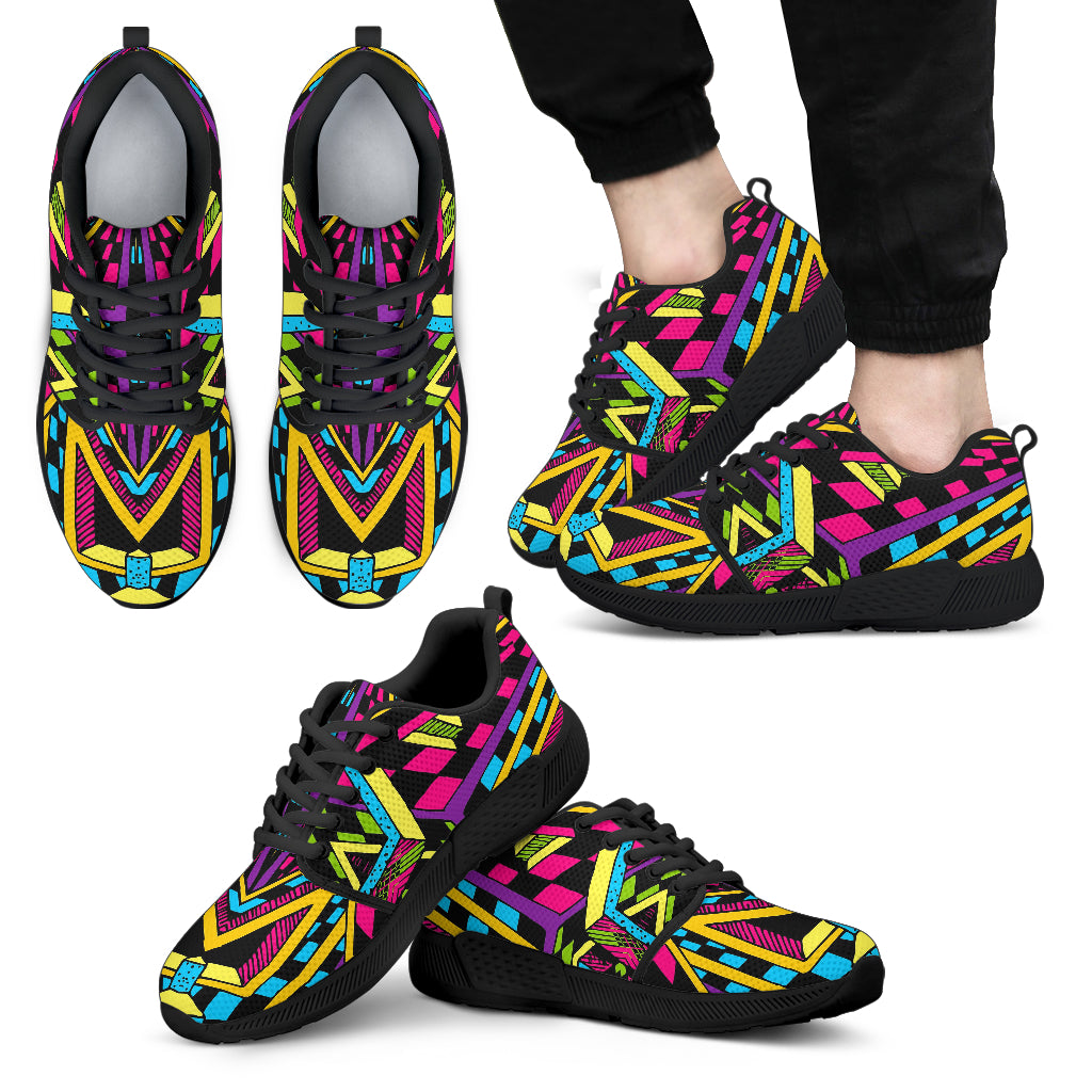 Ethnic Psychedelic Trippy Print Men's Athletic Shoes