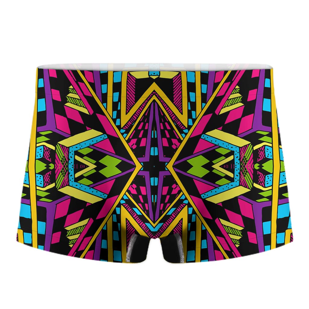 Ethnic Psychedelic Trippy Print Men's Boxer Briefs