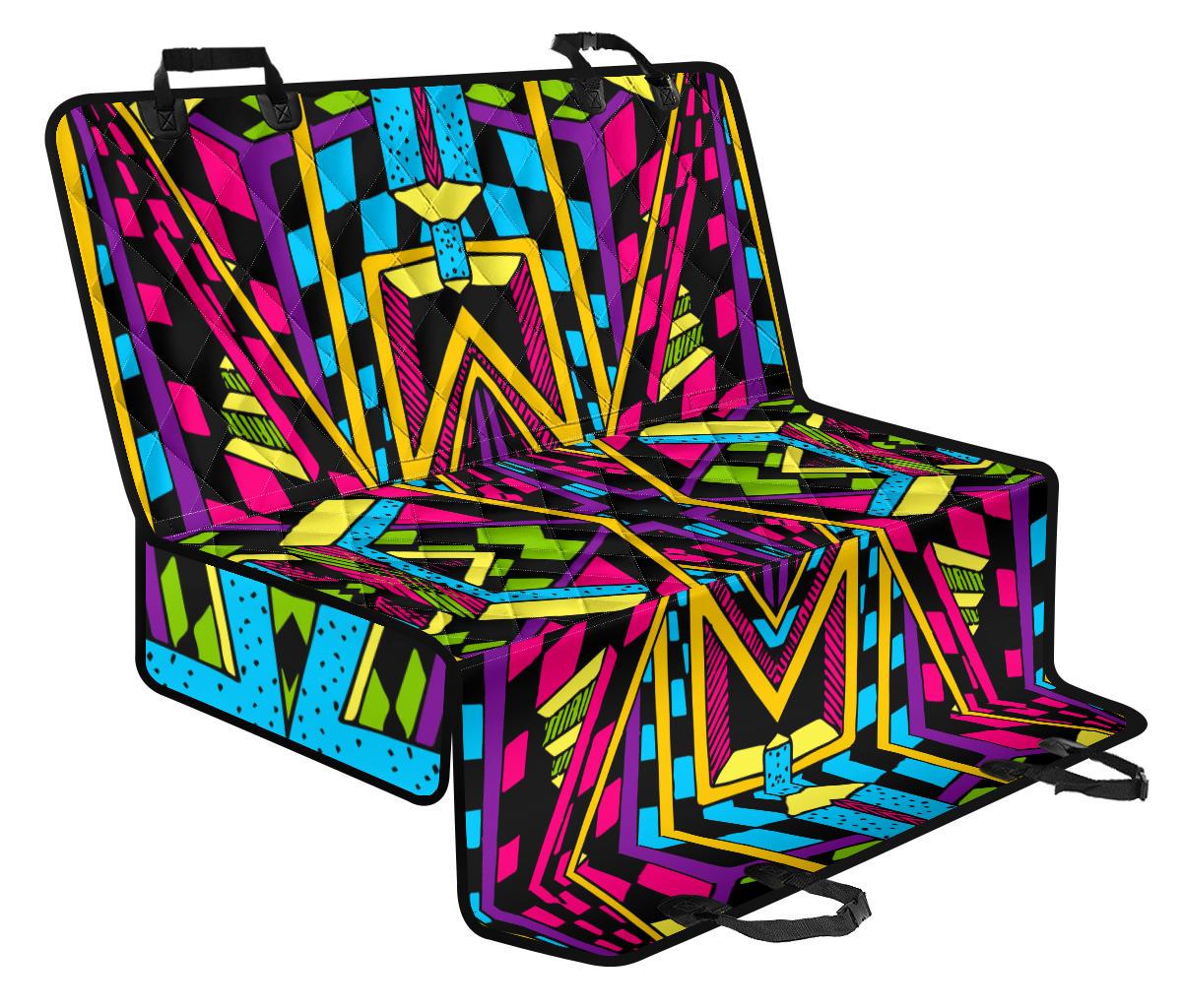 Ethnic Psychedelic Trippy Print Pet Car Back Seat Cover