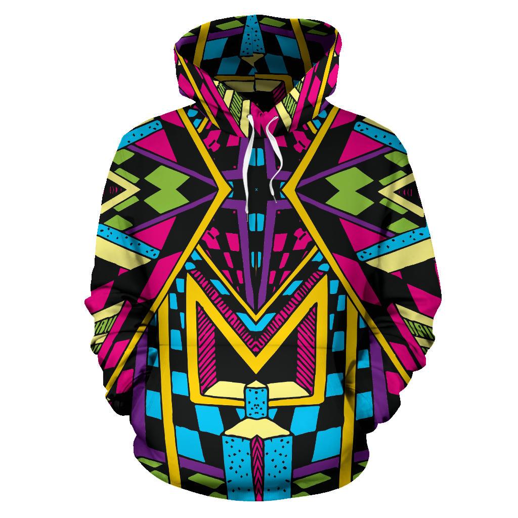 Ethnic Psychedelic Trippy Print Pullover Hoodie