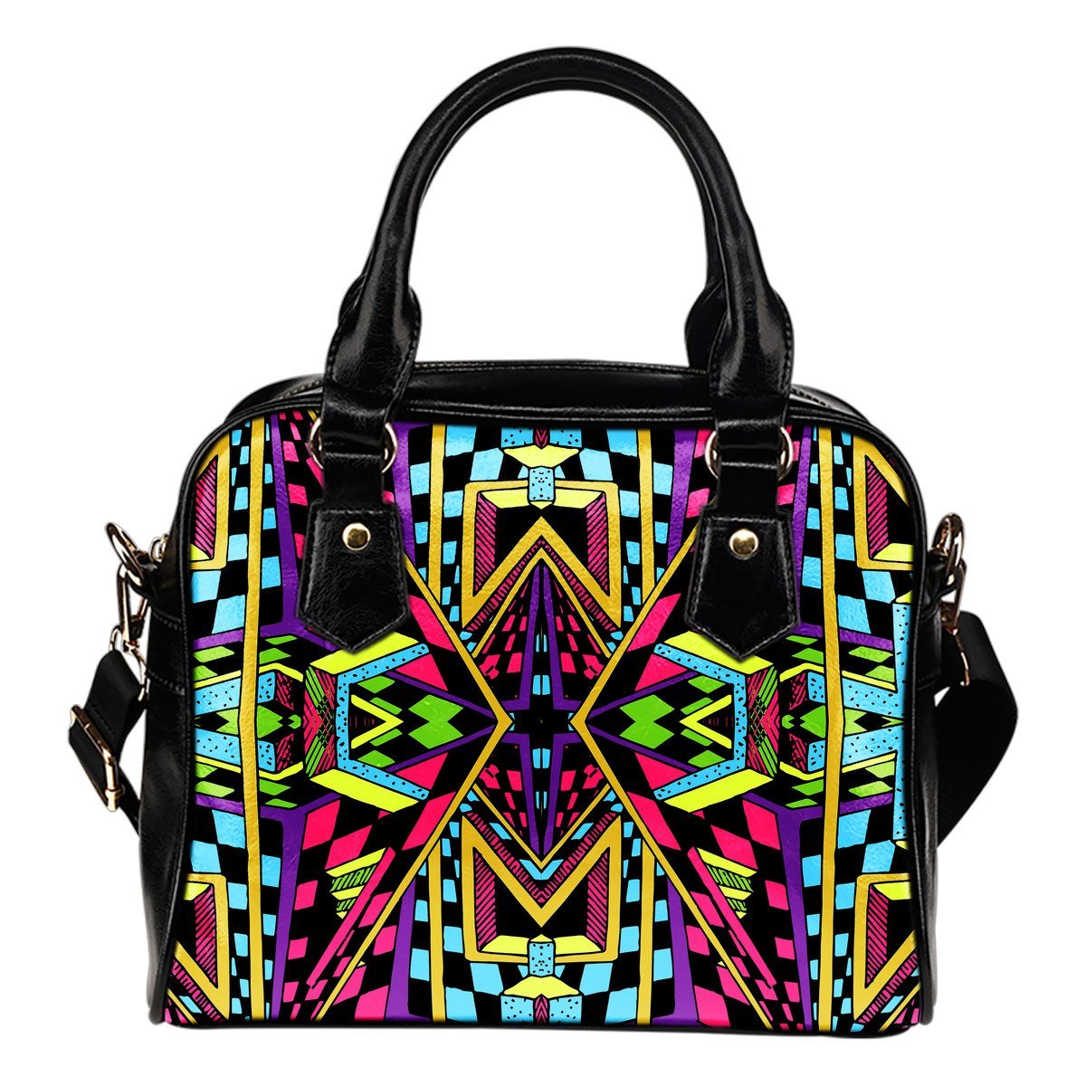 Ethnic Psychedelic Trippy Print Shoulder Handbag