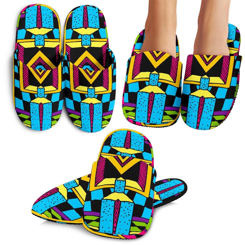 Ethnic Psychedelic Trippy Print Slippers