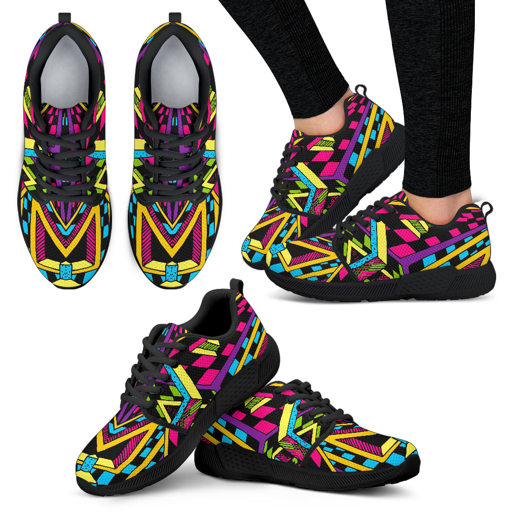 Ethnic Psychedelic Trippy Print Women's Athletic Shoes