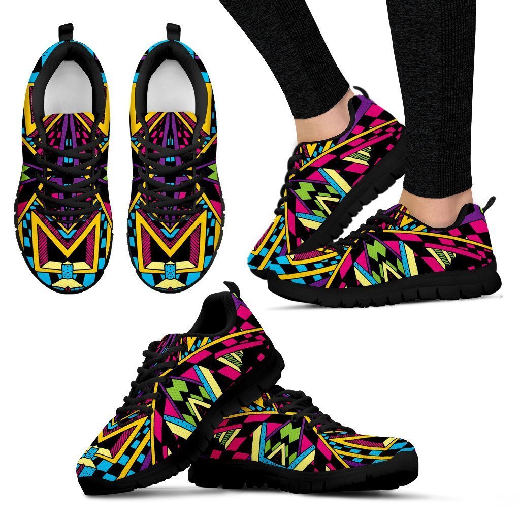 Ethnic Psychedelic Trippy Print Women's Sneakers