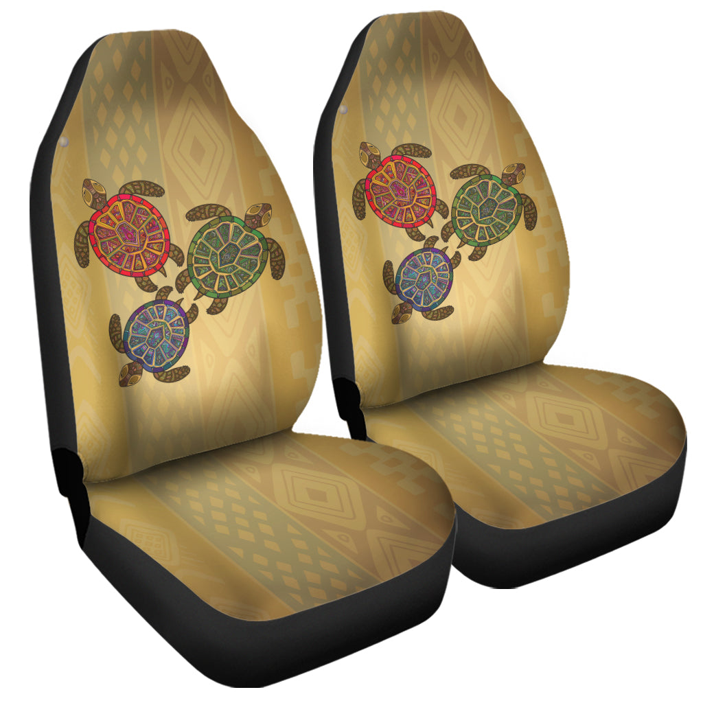 Ethnic Sea Turtles Print Universal Fit Car Seat Covers