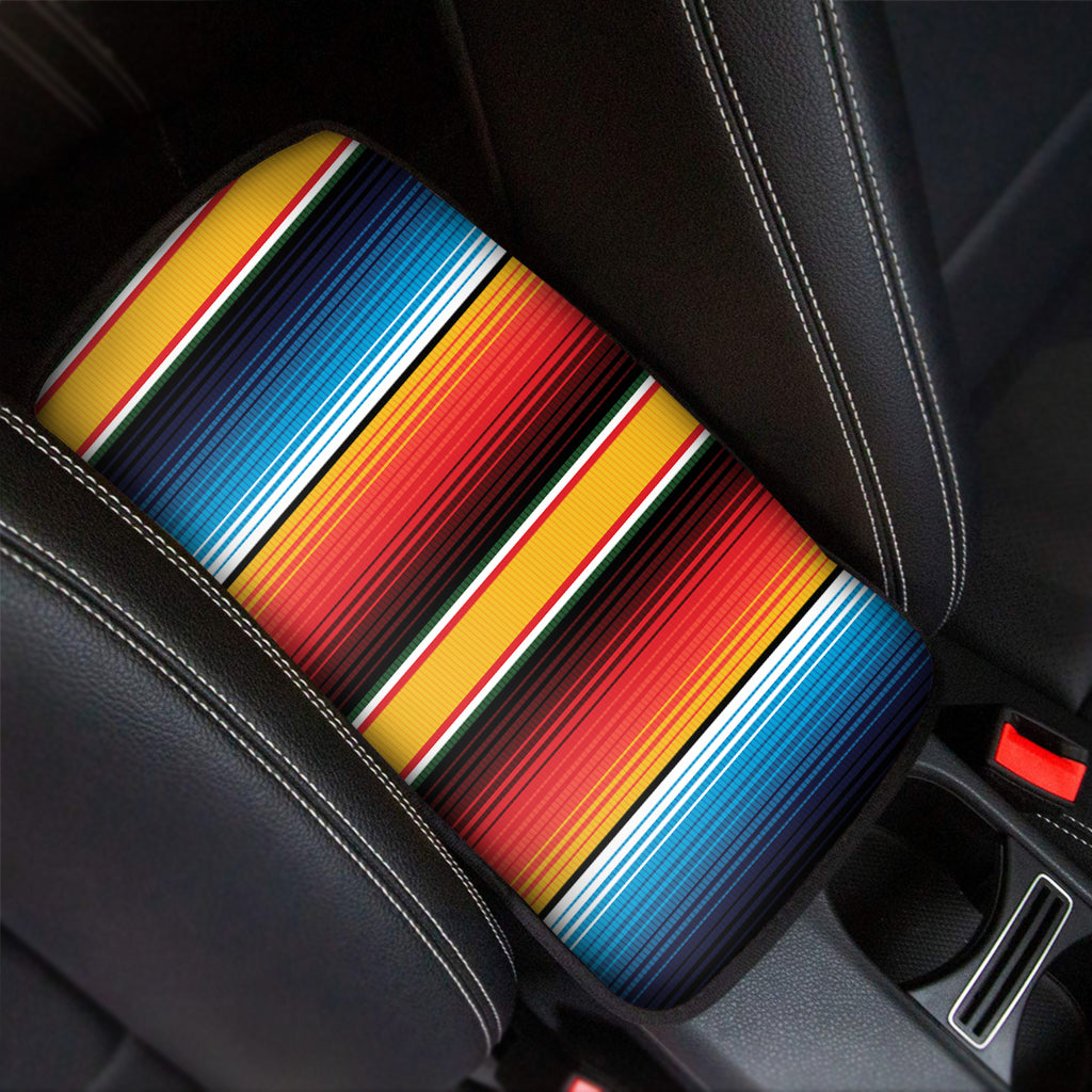 Ethnic Serape Blanket Pattern Print Car Center Console Cover