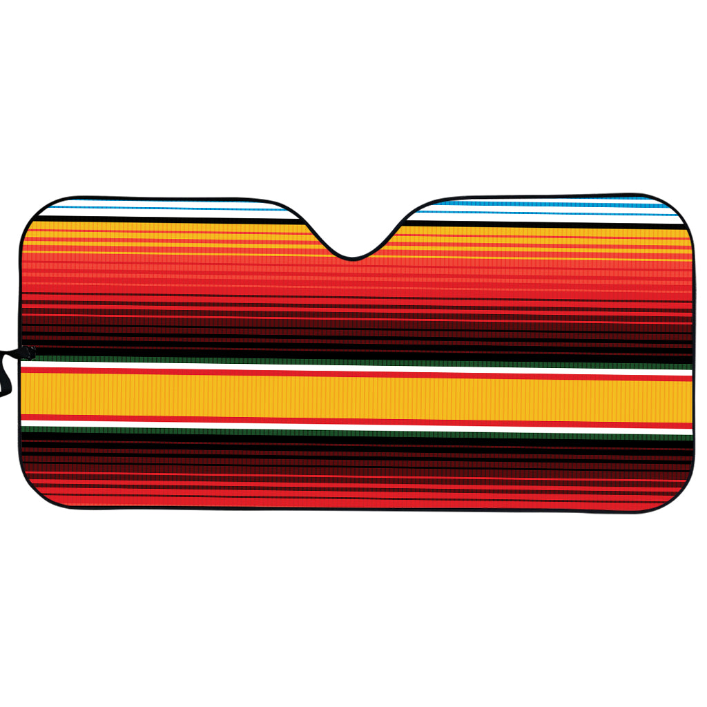 Ethnic Serape Blanket Pattern Print Car Sun Shade