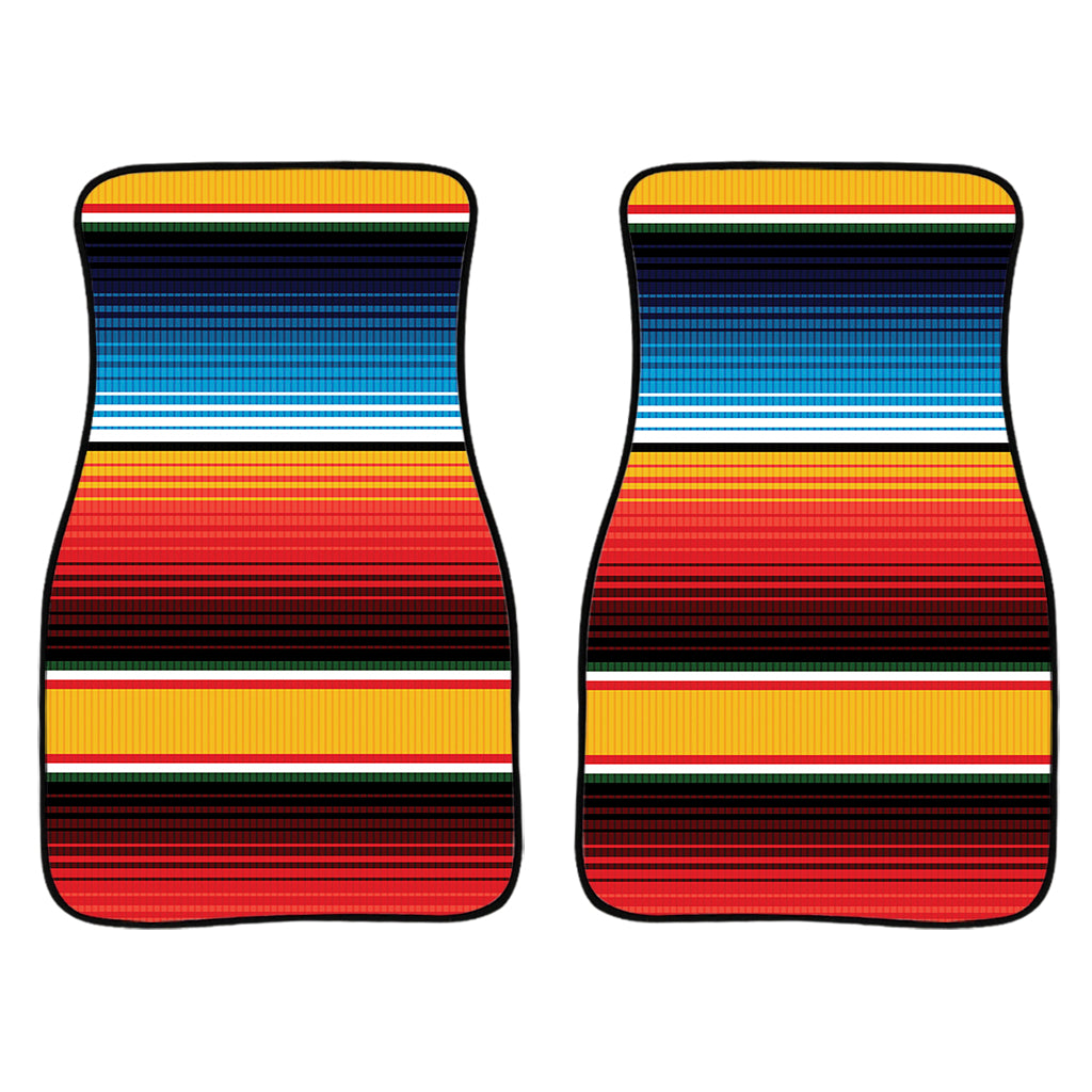 Ethnic Serape Blanket Pattern Print Front Car Floor Mats