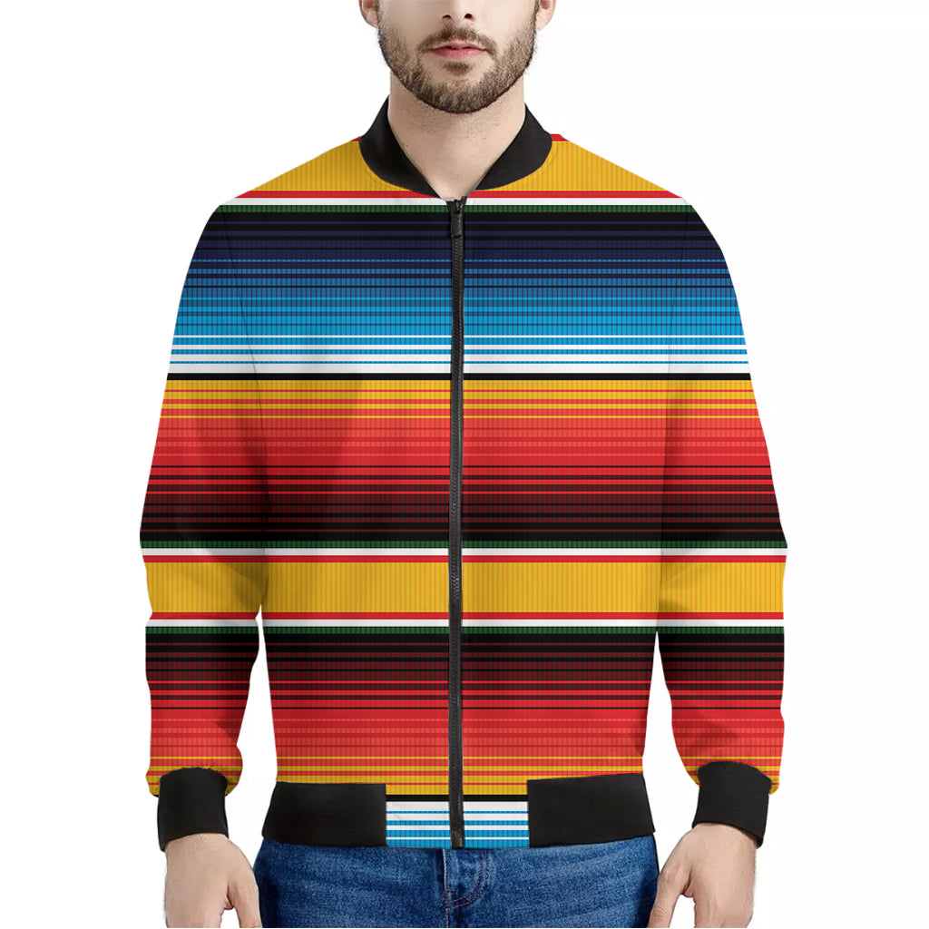 Ethnic Serape Blanket Pattern Print Men's Bomber Jacket