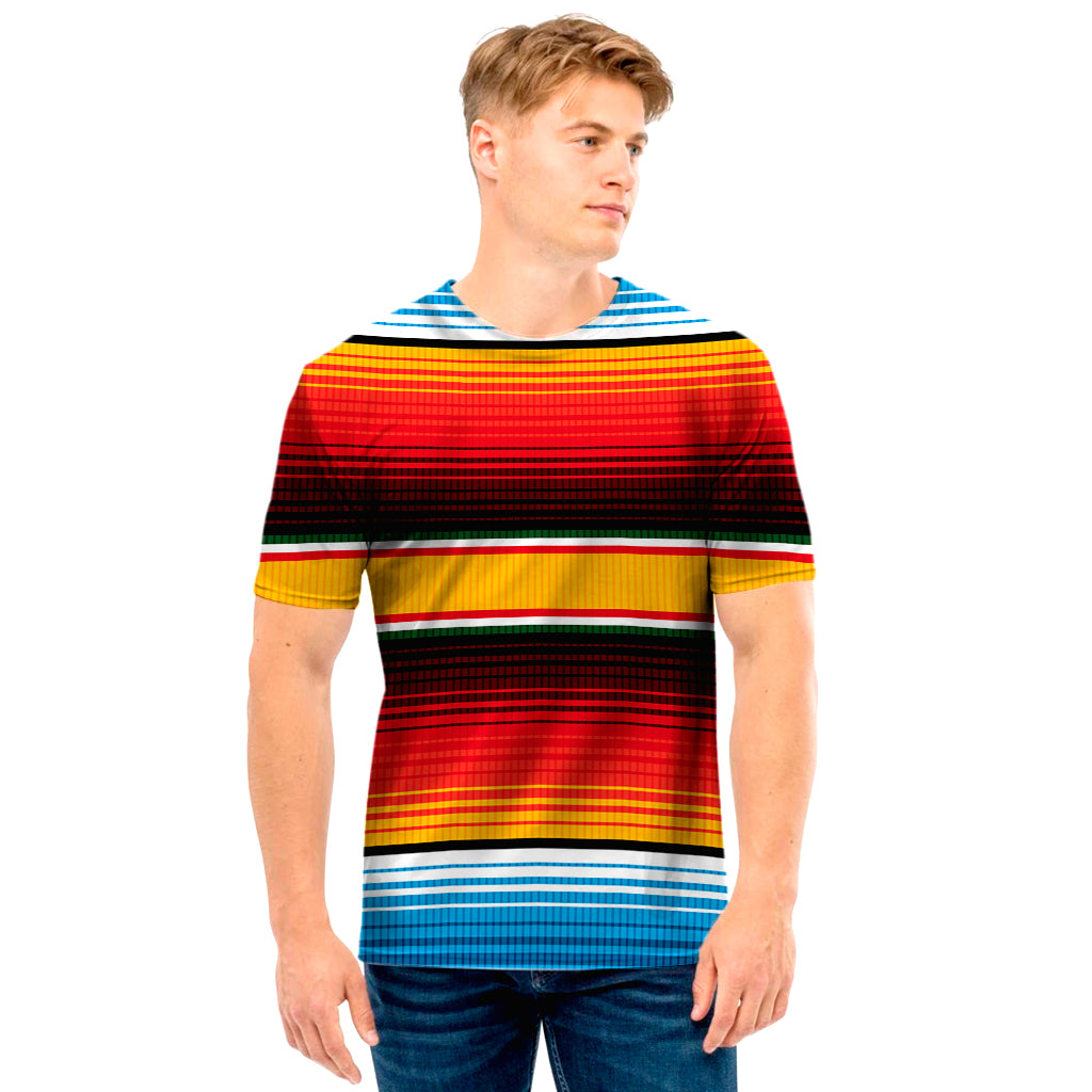 Ethnic Serape Blanket Pattern Print Men's T-Shirt