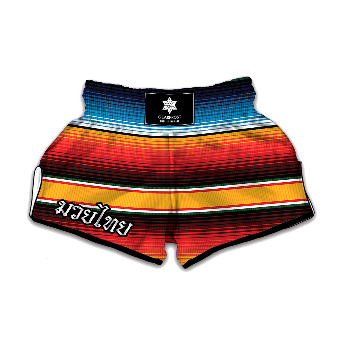 Ethnic Serape Blanket Pattern Print Muay Thai Boxing Shorts