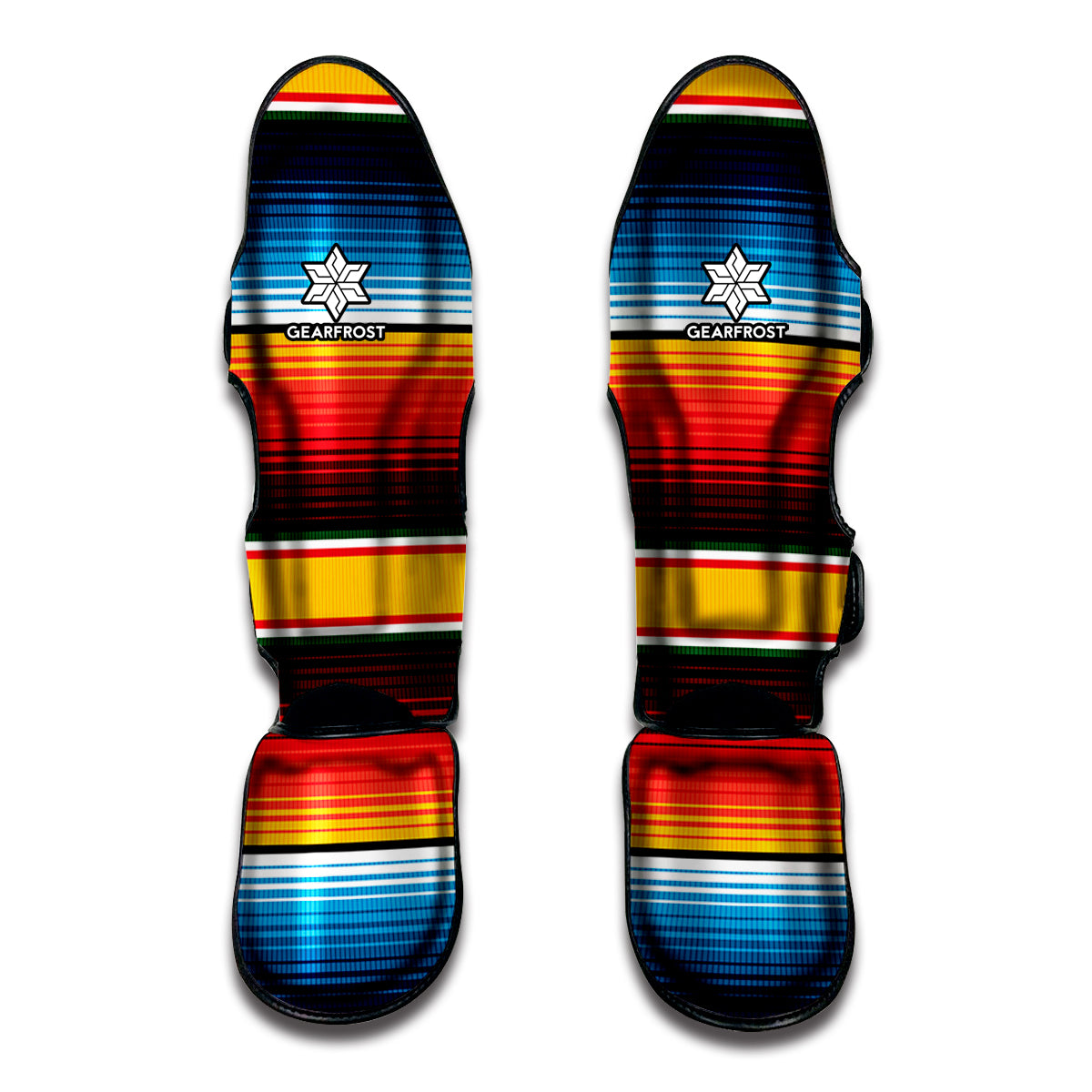 Ethnic Serape Blanket Pattern Print Muay Thai Shin Guards