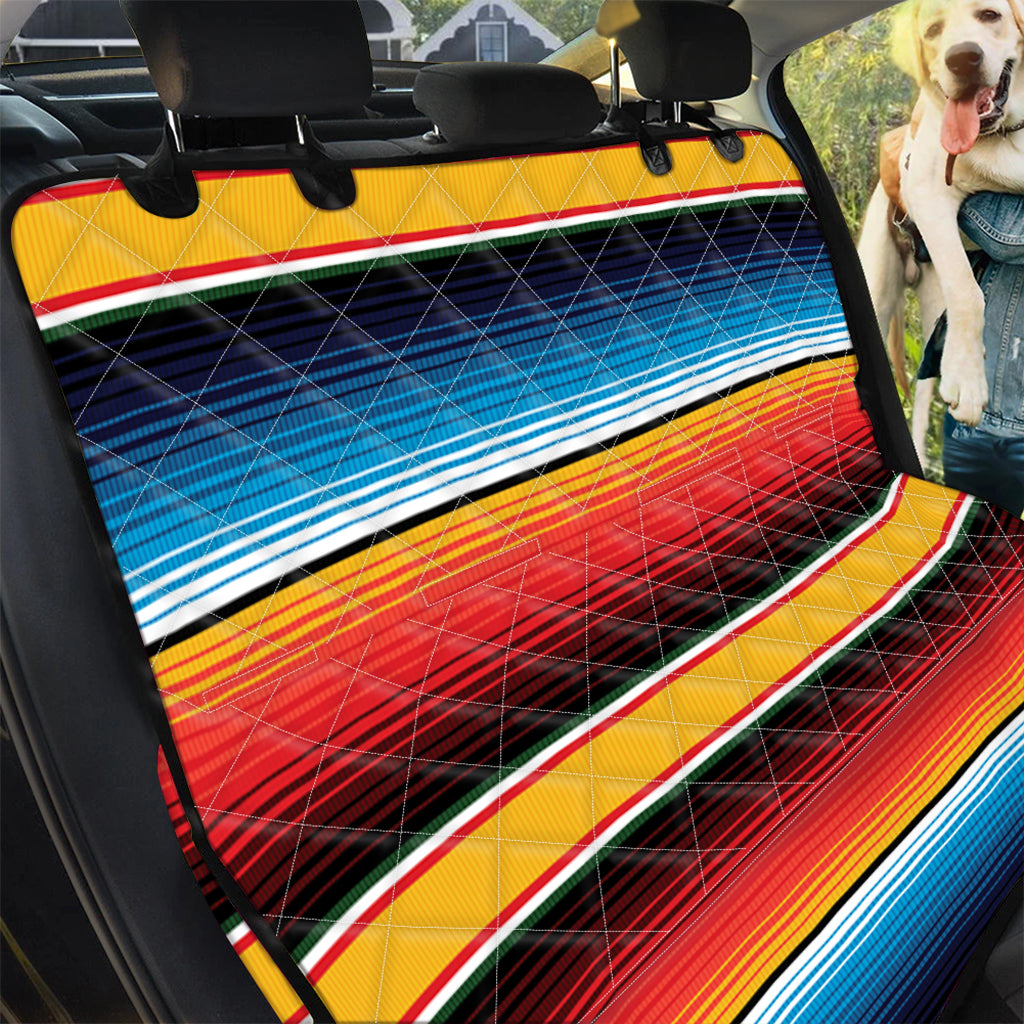 Ethnic Serape Blanket Pattern Print Pet Car Back Seat Cover