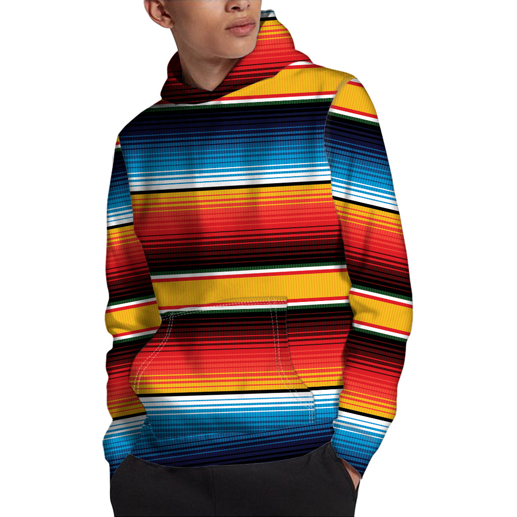 Ethnic Serape Blanket Pattern Print Pullover Hoodie