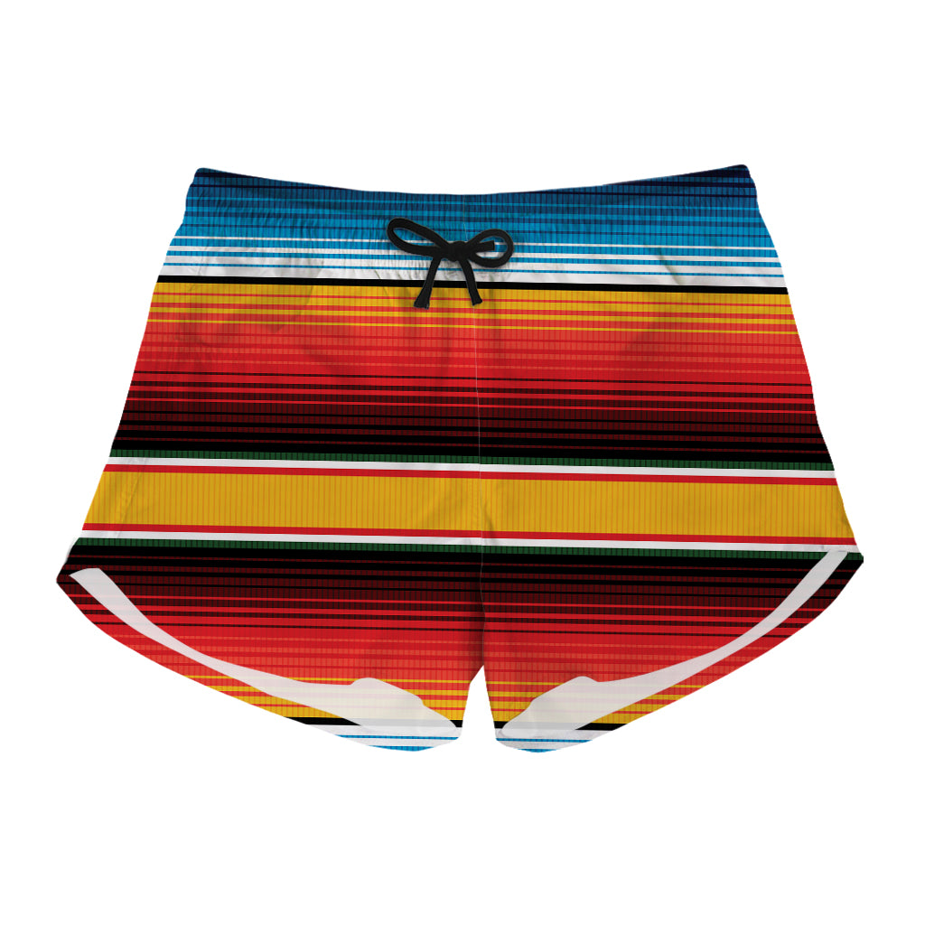 Ethnic Serape Blanket Pattern Print Women's Shorts