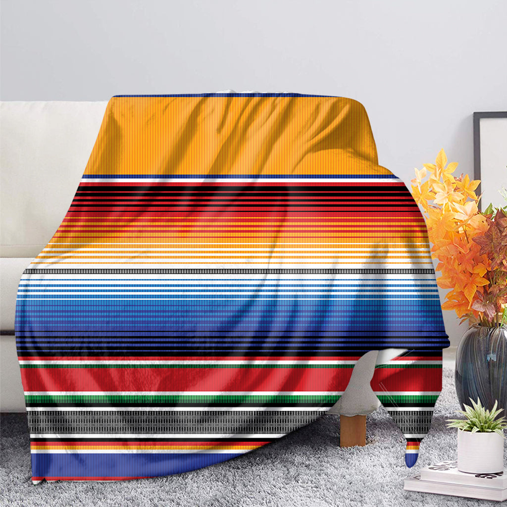 Ethnic Serape Blanket Stripe Print Blanket