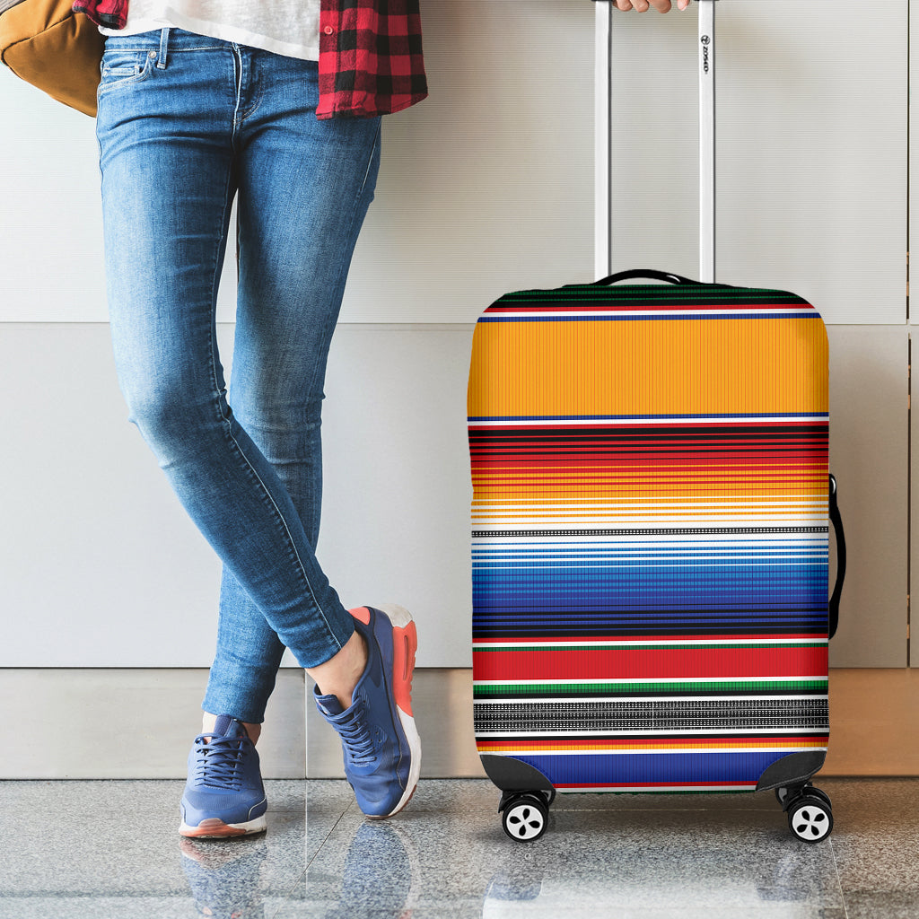 Ethnic Serape Blanket Stripe Print Luggage Cover