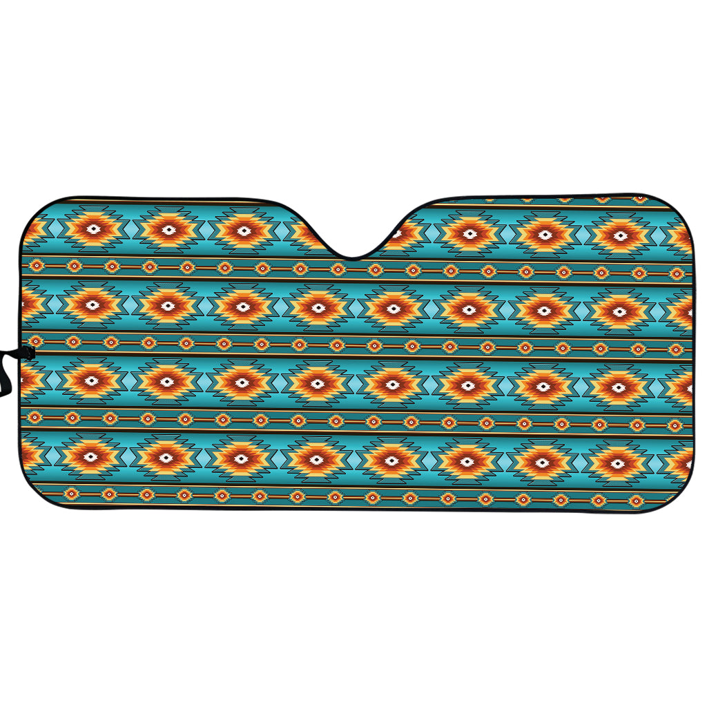 Ethnic Southwestern Navajo Pattern Print Car Sun Shade