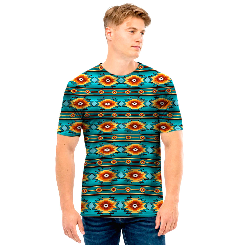 Ethnic Southwestern Navajo Pattern Print Men's T-Shirt