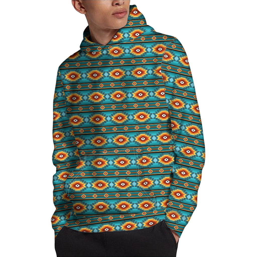 Ethnic Southwestern Navajo Pattern Print Pullover Hoodie