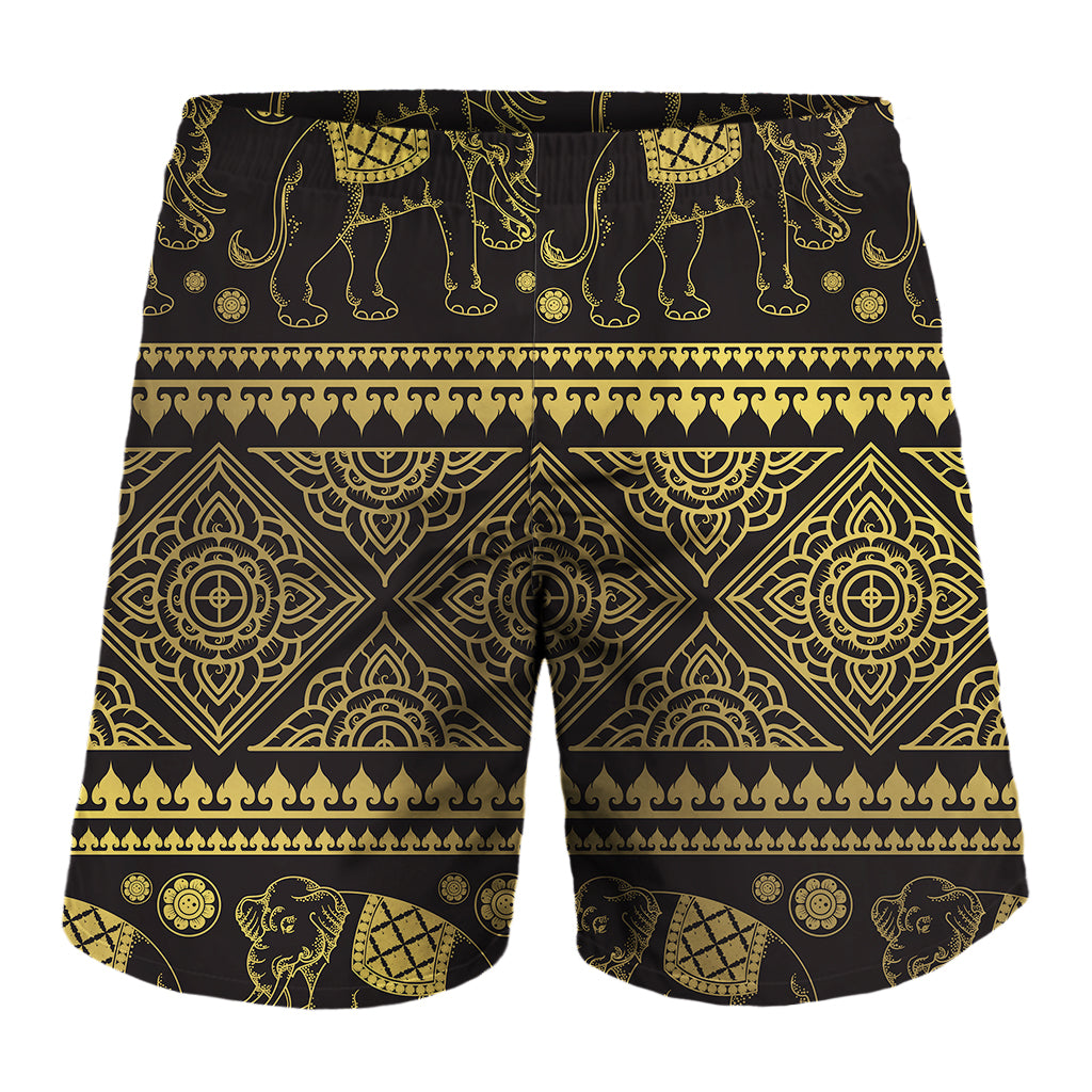 Ethnic Thai Elephant Pattern Print Men's Shorts