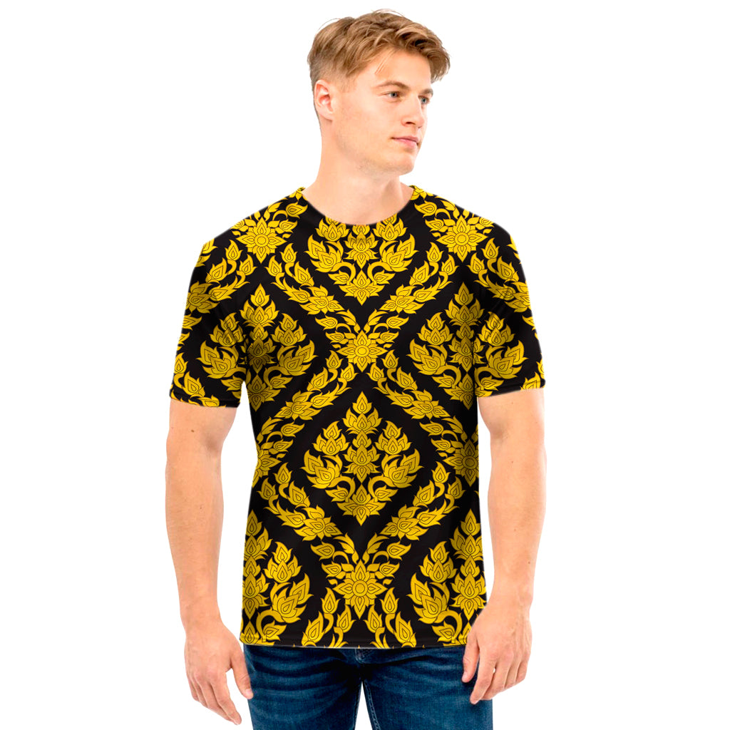 Ethnic Thai Pattern Print Men's T-Shirt