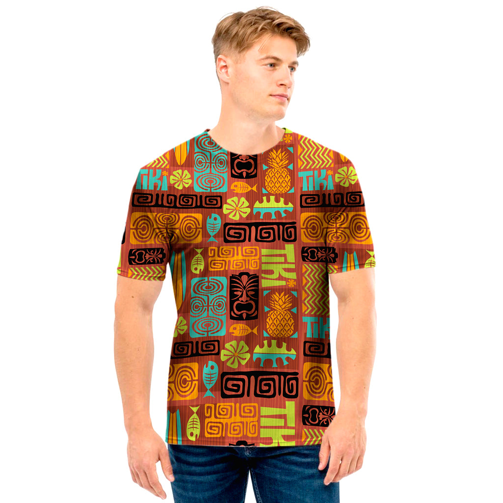 Ethnic Tiki Pattern Print Men's T-Shirt