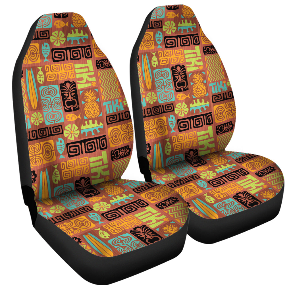 Ethnic Tiki Pattern Print Universal Fit Car Seat Covers